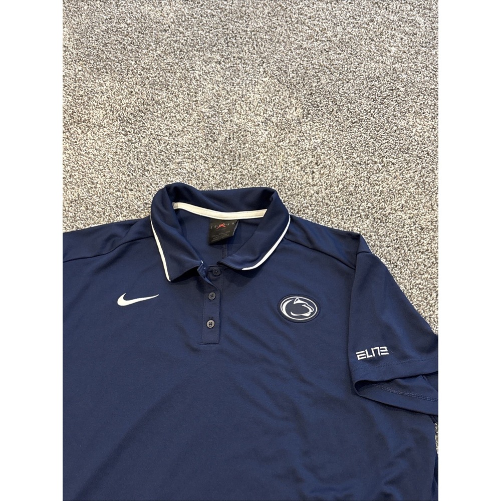 Nike Air Jordan Dri Fit Men's Penn State University Embroidered Polo Size 2XL